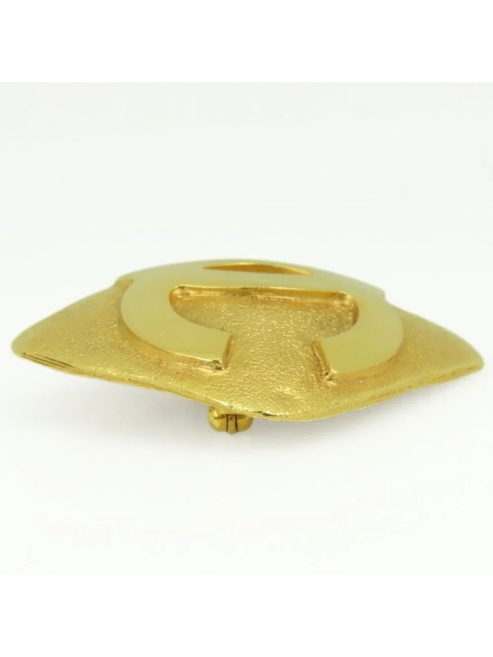 Chanel Brooch CC Logo Metal Gold 29 Diamond Plated